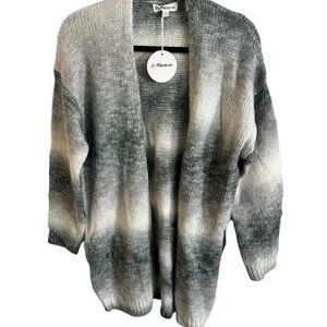 NWT MACARON Women's Cozy Ombre Gray Cardigan
